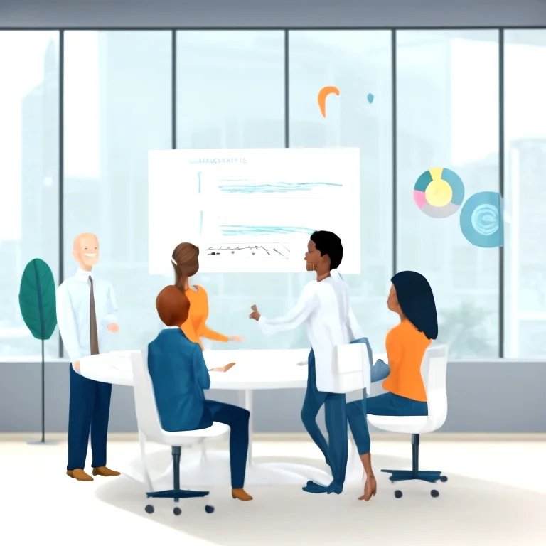 Mentor guiding a young professional